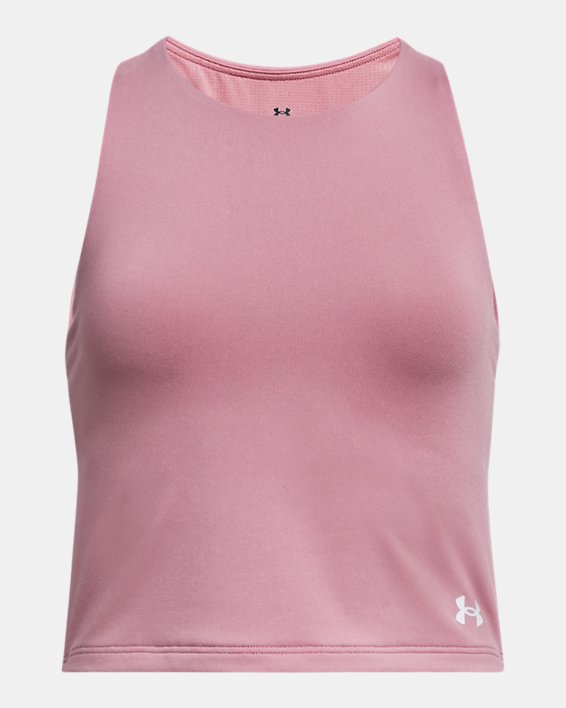 เสื้อกล้ามทรงคร็อป UA Motion สำหรับเด็กผู้หญิง in Pink image number 0